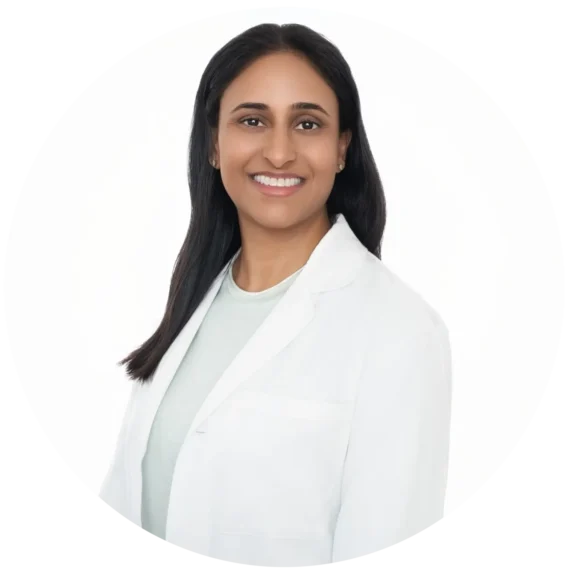 A professional portrait of Shital Chavda, MD, highlighting her expertise and role within the medical team at Make You Well.