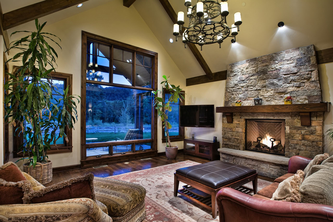Custom fireplace by Maley Building Corporation