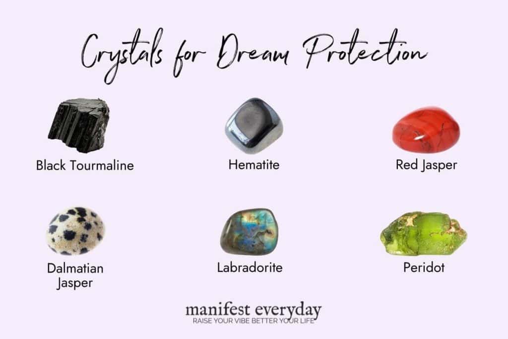 Crystals for Dream Protection manifesteveryday.com