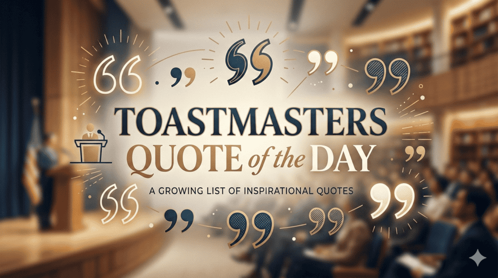toastmasters quote of the day