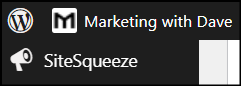 Marketing with Dave logo featuring bold white text on a black background, emphasizing digital marketing expertise and branding for online marketing services.