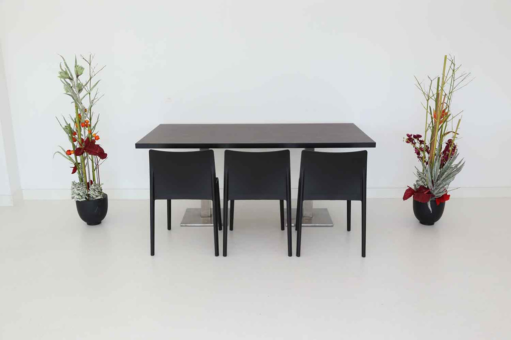 Tisch exklusiv 180 x 70cm, H&ouml;he ca. 72cm, schwarz &ndash; Bild 2