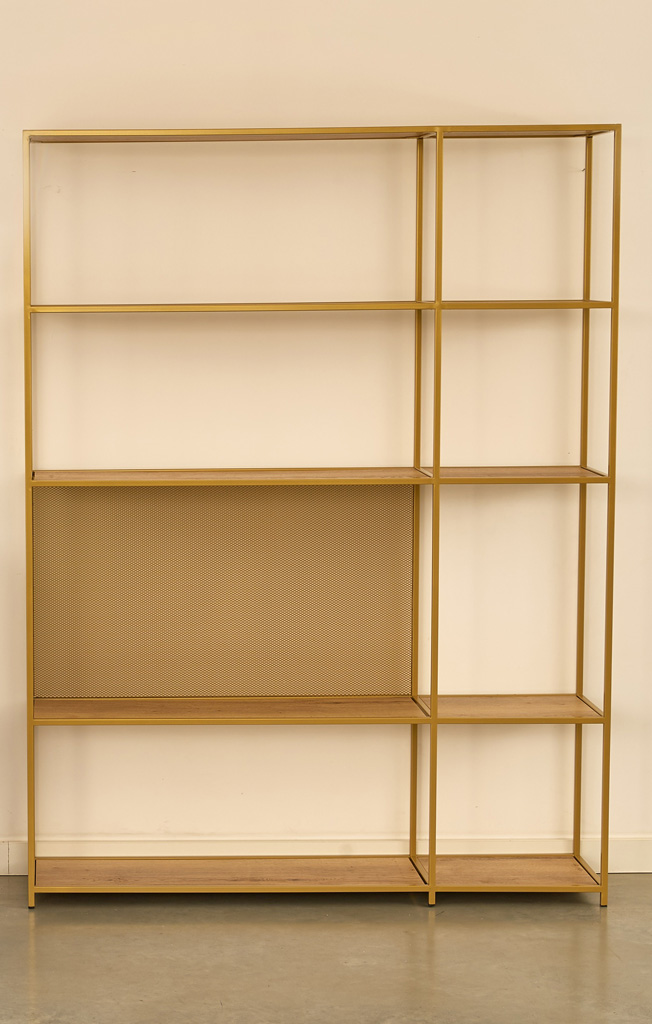 Design-Regal Layla GOLD, Einlageb&ouml;den Eiche