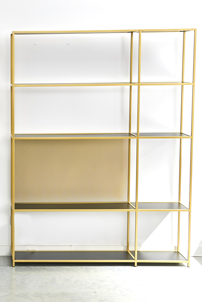 Design-Regal Layla GOLD, Einlageb&ouml;den Schwarz