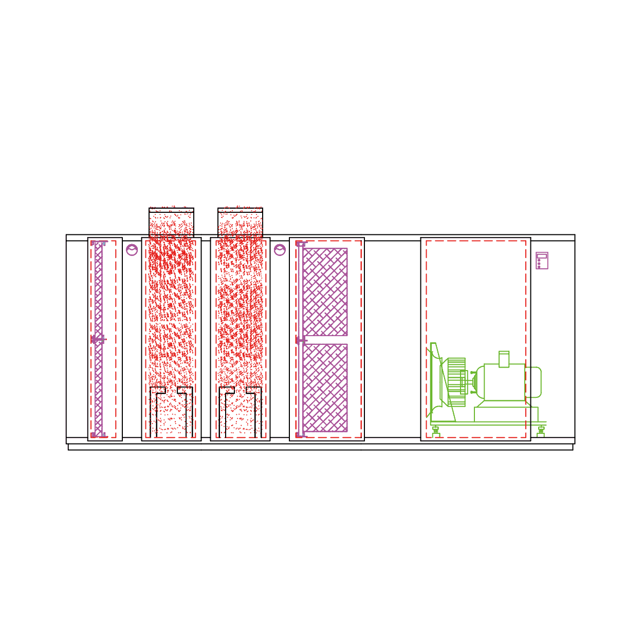 High-efficiency data center cooling containment system with advanced airflow management, ensuring optimal temperature regulation and energy savings for server room environments.
