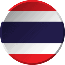Flag of Thailand with red, white, and blue horizontal stripes, representing Thai national pride and heritage. Perfect for related content on Thai culture, travel, and business.