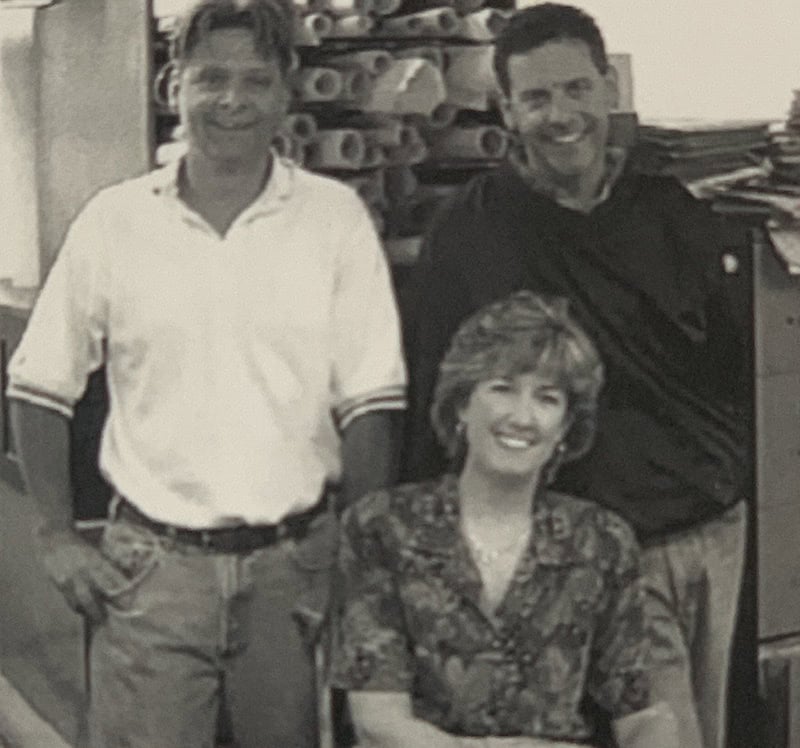 The McSteen Land Surveyors family owned business team in 1999.