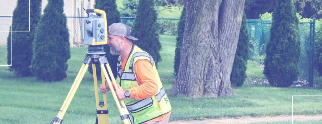 A McSteen employee with a career in land surveying.