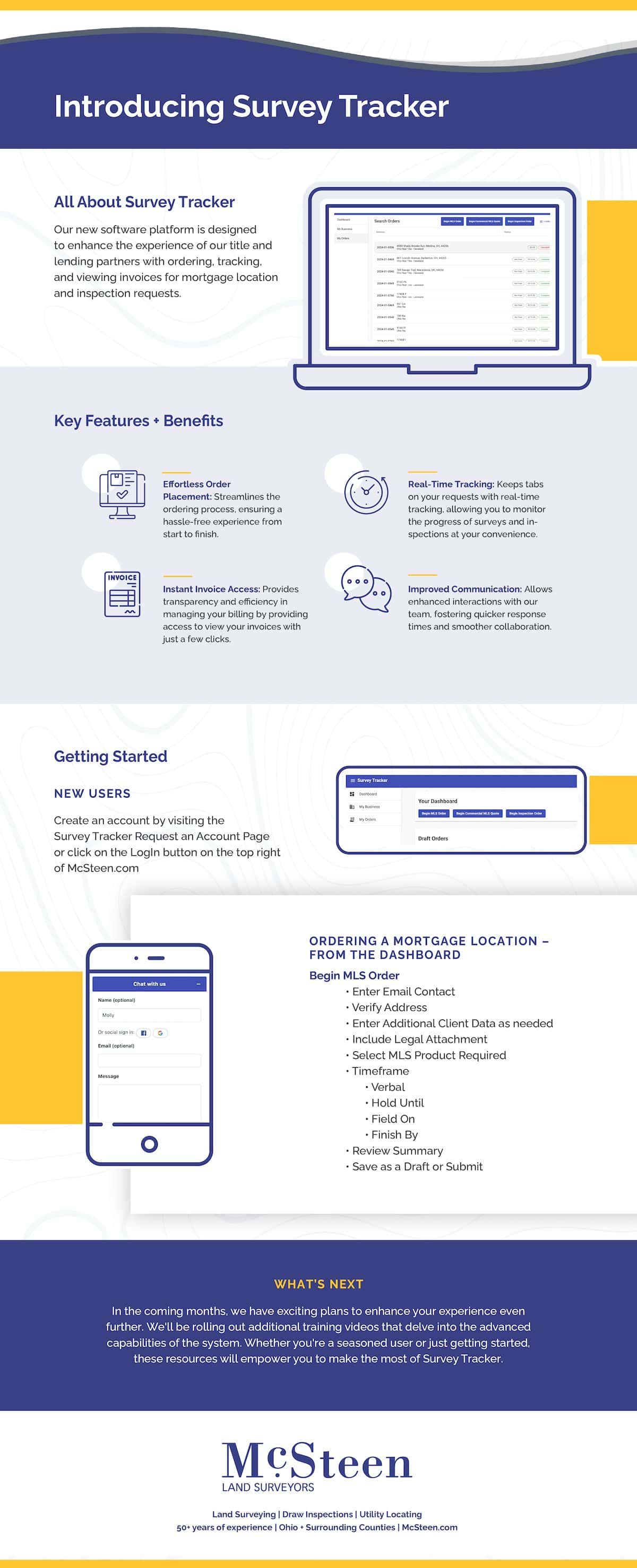 Introducing Survey Tracker infographic.