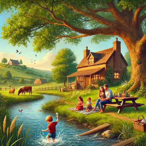 Рассказ на английском A2 — Weekend in the Countryside (чтение и перевод)