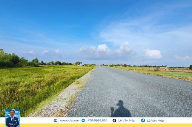 Đường tuyến tránh Lê Văn Mép, cảnh quan mở rộng, trời quang đãng, phù hợp giao thông.