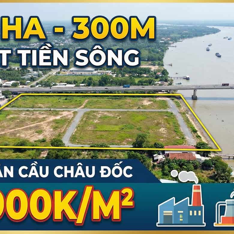 Dất SKC 4.3Ha Mặt Tiền Sông Hậu