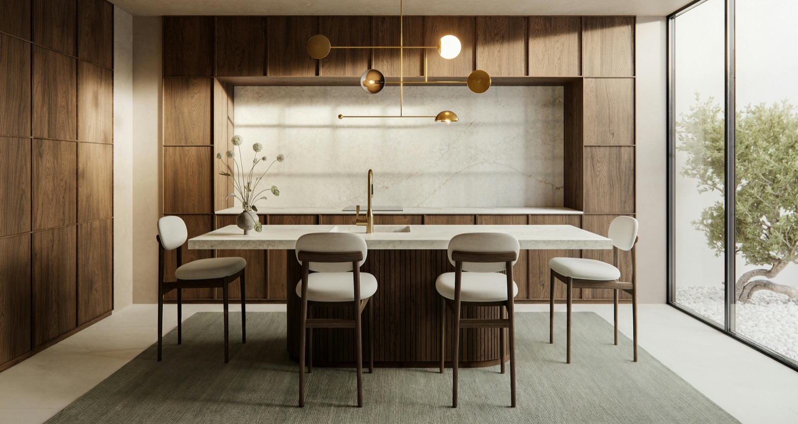 Encimera Ēclos Vancor de la colección Eclectic Veins en una cocina