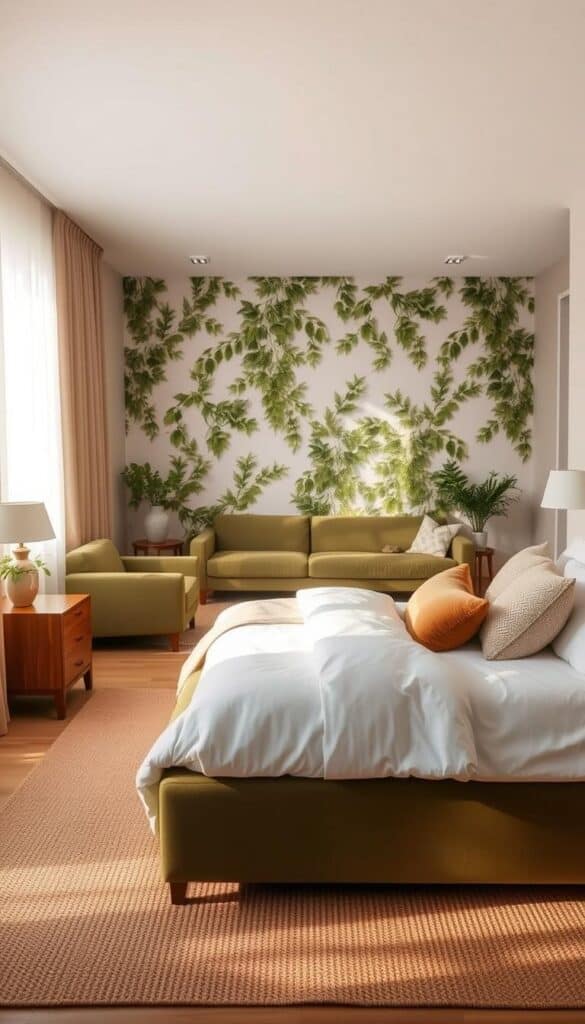 olive green bedroom ideas