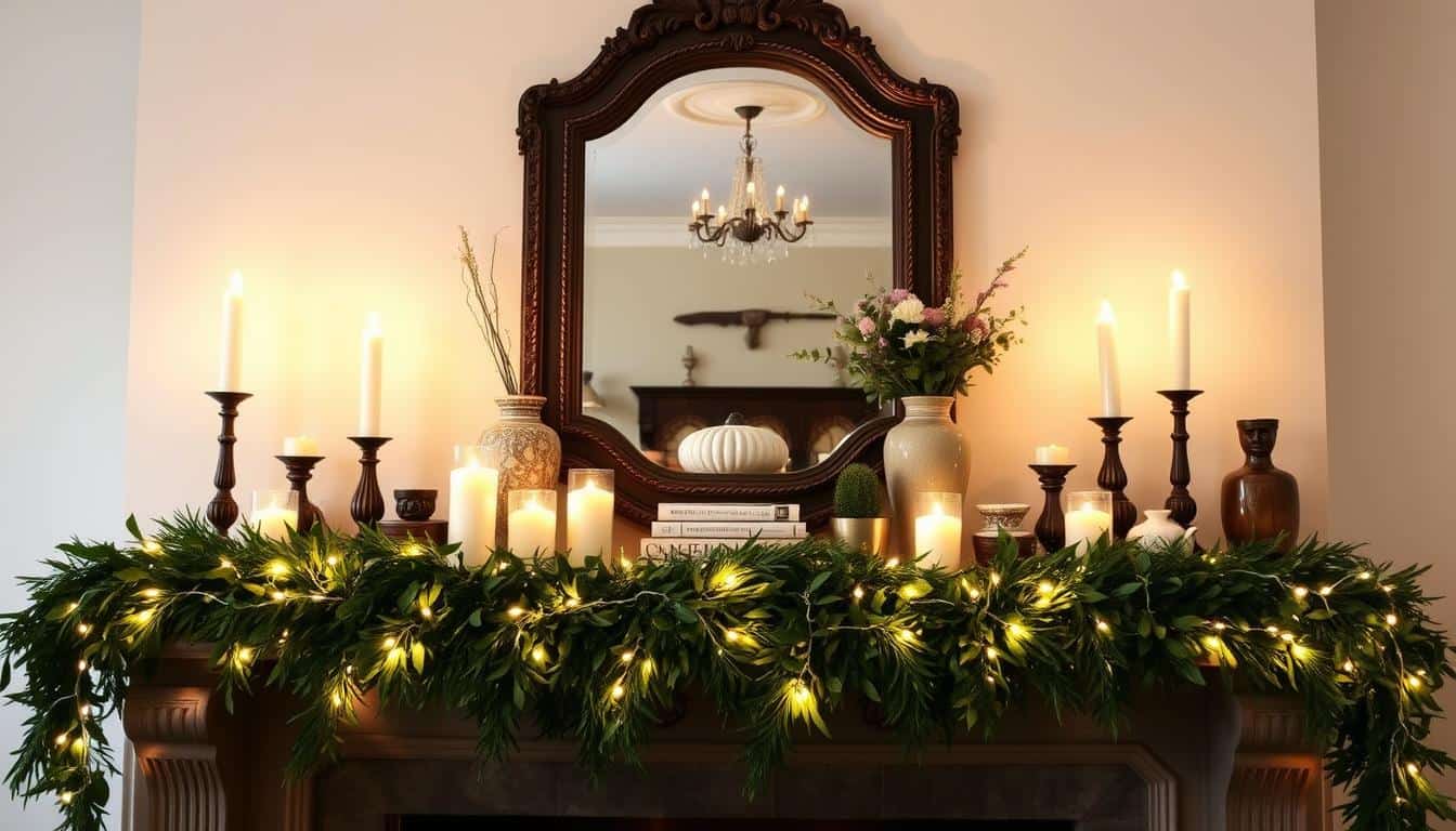 DIY Fireplace Mantel Styling