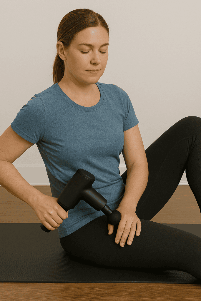 Person using massage gun on hip flexor muscles Hi Prisclla. How are you? How's your week been?I'm having a week and a bit off work. Not going away, just having a few days out. Had a nice day out at Holkham Friday with mum. We saw some Hummingbird hawk moths in the walled garden (the gardens are beautiful), which was lovely as we only second time I've ever seen one. Unfortunately I didn't have anything with me to take a photo, which was annoying. Taking my 9 year old neice to Yarmouth Sea Luce center tomorrow. Haven't been to Yarmouth in years. Not my favourite coastal place but its somewhere out of the sun ad neither of us cope with the heat too well. Typical I've picked a week with a heat wave. Do you like the hot weather? Do you have any plans for anything during the summer? Hope all is well with you and your family xx
