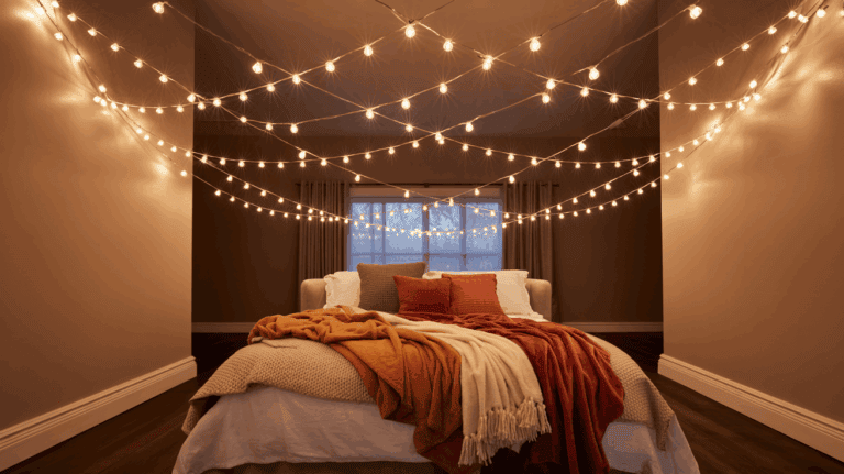 10 Ways to Use String Lights for a Magical Fall Bedroom Glow