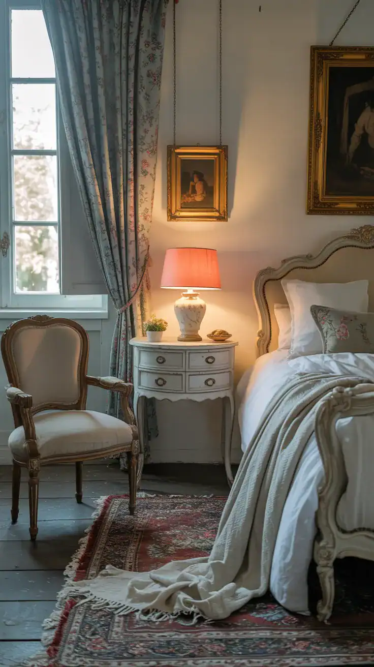 French bedroom with charming imperfections like a slightly crooked cushion and casually draped throw French bedroom with charming imperfections like a slightly crooked cushion and casually draped throw