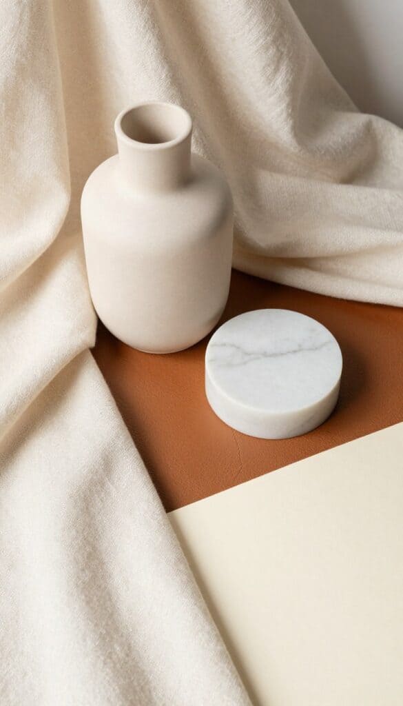 modern ivory alternatives including linen ceramic and pale stone