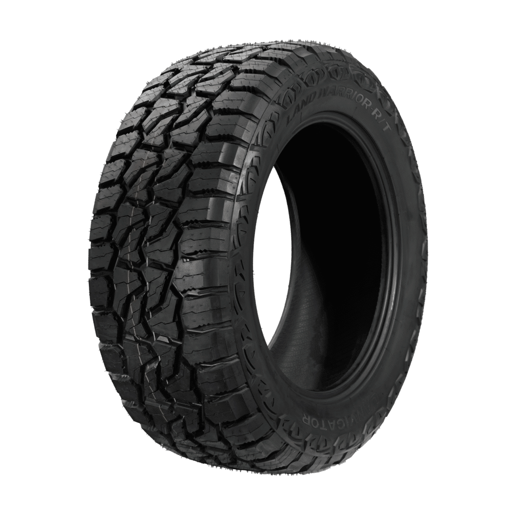 LT285/70R17 Warrior RT 121/118 Q tire for all-season use.