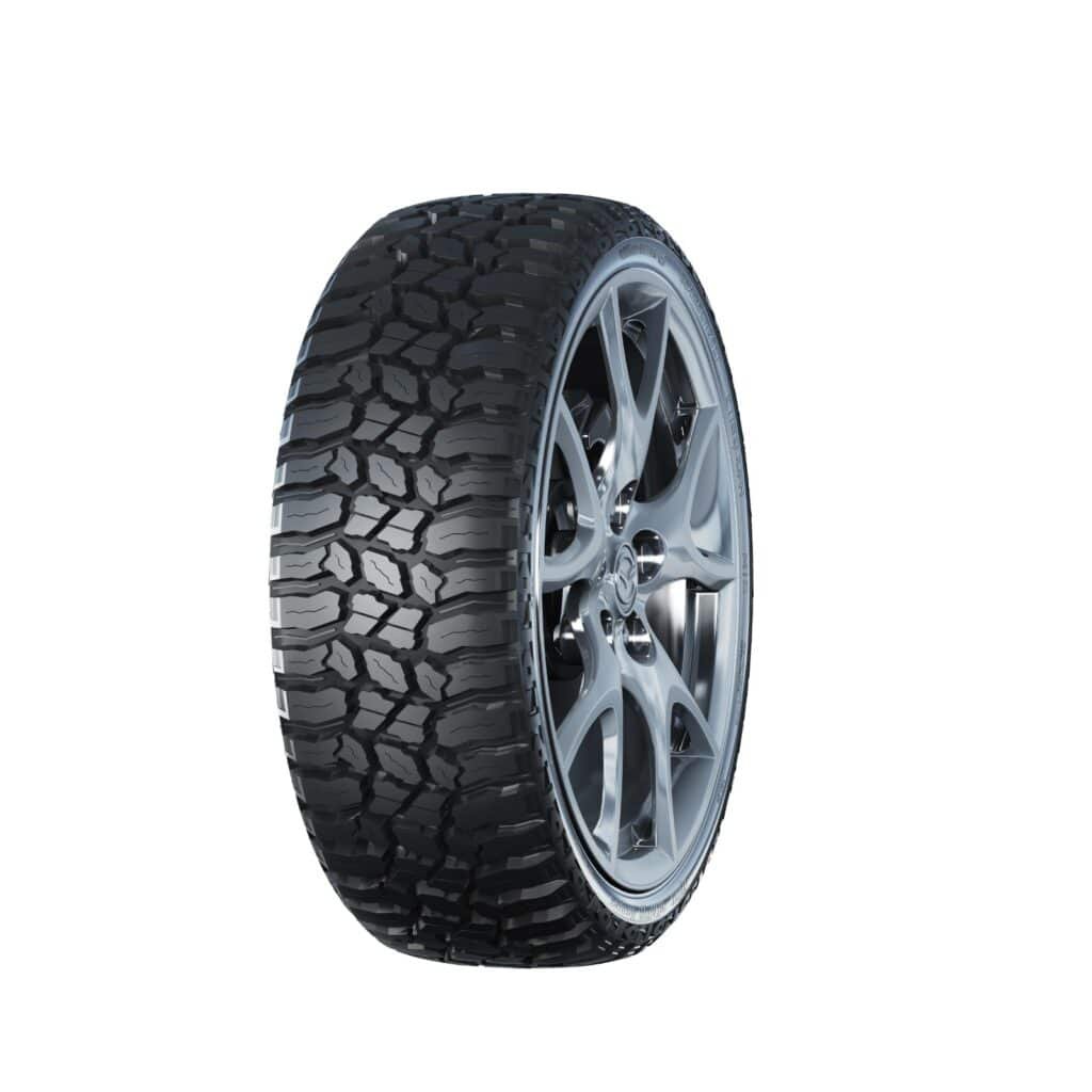 All season tire for LT33/12.5R22 with rugged tread pattern.