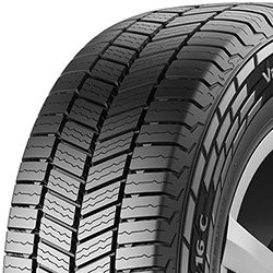 Close-up of a new tire showing detailed tread pattern for optimal traction.