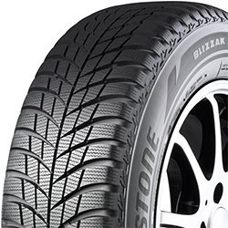 Bridgestone Blizzak LM001 winter tire with detailed tread pattern.
