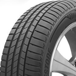 Bridgestone tire with detailed tread pattern for optimal performance.