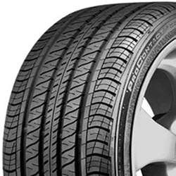 Close-up of a Continental ProContact RX tire with detailed tread pattern.