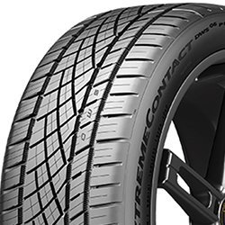 Close-up of a Continental ExtremeContact DWS 06 Plus tire tread pattern.