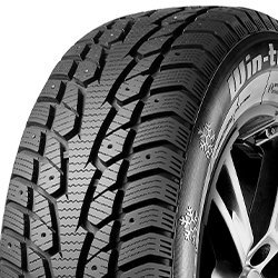 Close-up of HIFLY WIN-TURI 215 winter tire with detailed tread pattern.