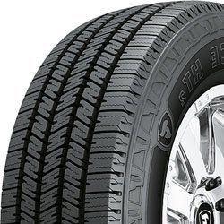 Migo Tire Corp. commercial tire with detailed tread pattern for trucks and buses.