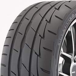 High-performance tire with deep tread for superior grip and durability.