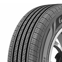 Close-up of a Migo Tire with detailed tread pattern for trucks and commercial vehicles.