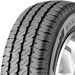 Close-up of a Migo Tire with detailed tread pattern for truck vehicles.