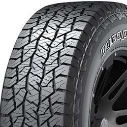 All-weather tire with rugged tread pattern for versatile driving conditions.
