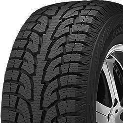 Close-up of Hankook Winter I Pike RW11 tire with detailed tread pattern.