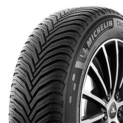 Michelin CrossClimate2 tire with detailed tread pattern and alloy wheel.