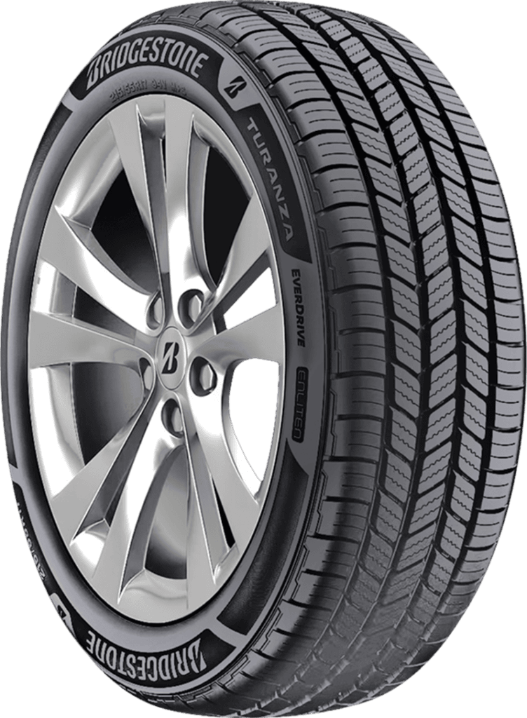 Bridgestone Turanza Everdrive P205/55R16 XL tire on alloy wheel.