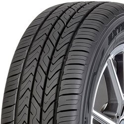 High-performance tire with detailed tread pattern for optimal grip and safety.