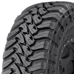 Toyo Open Country MT tire with aggressive tread pattern for off-road use.