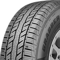 Close-up of General Grabber H/T BSW all-season tire tread pattern.