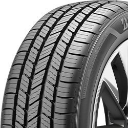 Close-up of Bridgestone Turanza EverDrive BSW all-season tire tread pattern.