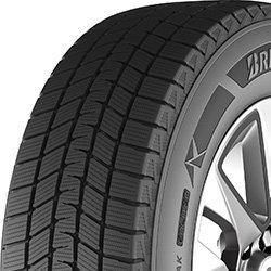 Close-up of Bridgestone Blizzak Icepeaks winter tire with detailed tread pattern.