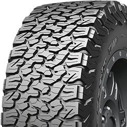 Off-road tire with aggressive tread pattern for all terrain use.
