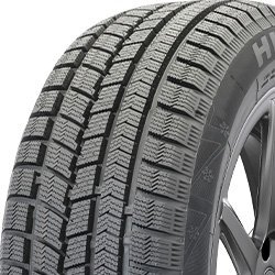 All-season tire with detailed tread pattern for optimal traction and durability.