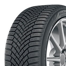 Yokohama V906 Bluearth winter tire with detailed tread pattern.