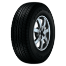 Close-up of a car tire with alloy wheel, showcasing durability and quality.