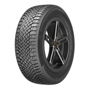 All-terrain tire with black alloy wheel for off-road vehicles.