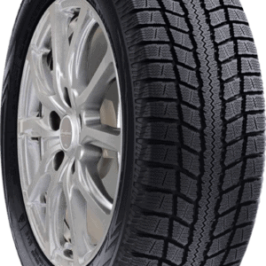 All-season tire with detailed tread pattern for winter driving conditions.